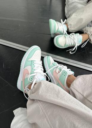 Кроссовки nike sb dunk low "mint/pink”2 фото