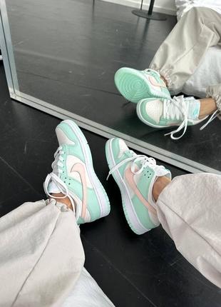 Кроссовки nike sb dunk low "mint/pink”4 фото