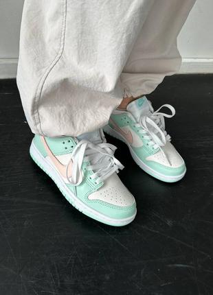 Кроссовки nike sb dunk low "mint/pink”8 фото