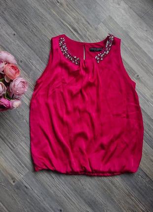 Красивая розовая блуза с камнями р.44/46 блузка блузочка5 фото