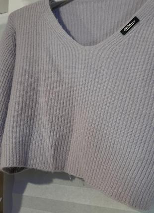 Короткий светр лаванда3 фото