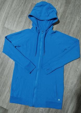 Женское худи на молнии / спортивная кофта с капюшоном / m&s / синяя толстовка / свитшот / женская одежда