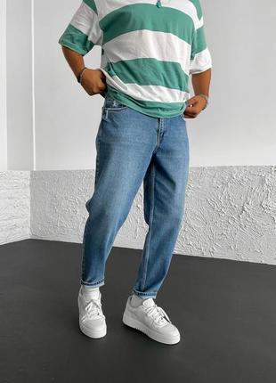 Джинси вільні молодіжні мом світло голубі / базові світлі джинси чоловічі
