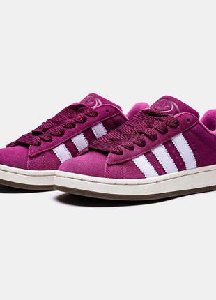 Модні замшеві кросівки adidas campus 00ʼs violet(36-41)