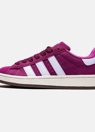 Модні замшеві кросівки adidas campus 00ʼs violet(36-41)3 фото