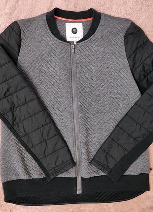 Бомбер легка куртка pep жіноча комбінована р.46 металева блискавка5 фото