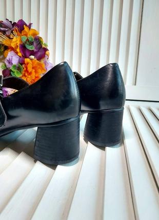 Чорні шкіряні туфельки мери джейн collection handmade.6 фото