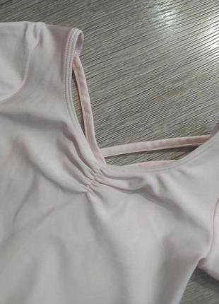 H&m,спортивный купальник пудрового цвета для гимнастики, для танцев, на 3-4 года, на...