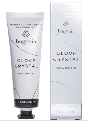 Відновлювальний крем для рук та нігтів bogenia glove crystal restoring hand and nail cream з ланоліновою олією, 30 мл1 фото