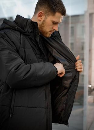 Теплая мужская куртка на осень - зиму / дутые куртки мужские для повседневной носки8 фото