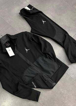 Брендовые спорт костюмы air jordan черные / качественный костюм аэр джордан для мужчины2 фото