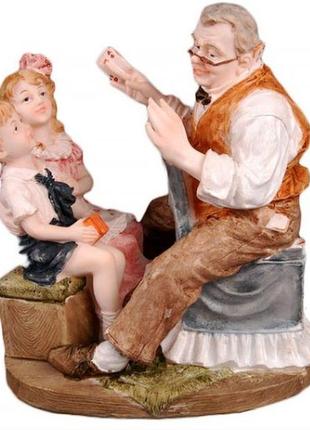 Фігурка декоративна lefard дідусь з онуками 19см (390-200)