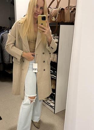 Идеальное льняное пальто от бренда zara6 фото