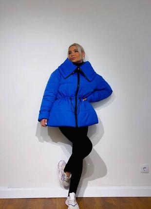 Женская куртка с большим воротником 4 цвета4 фото