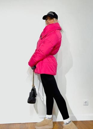 Жіноча куртка з великім коміром 4 кольори7 фото