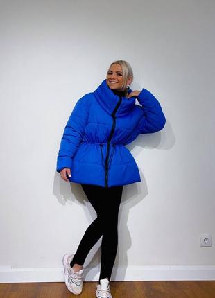 Женская куртка с большим воротником 4 цвета6 фото