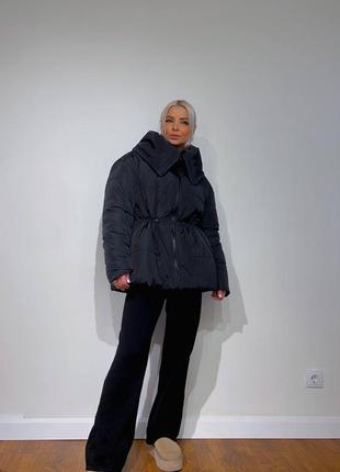 Жіноча куртка з великім коміром 4 кольори8 фото