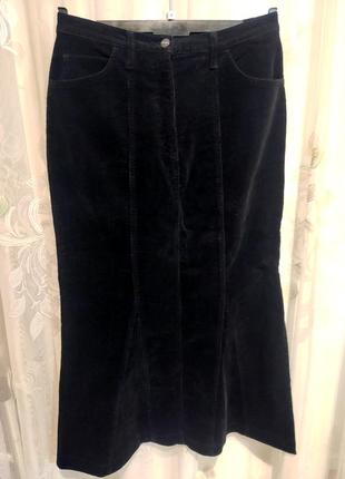 Спідниця(юбка)максі з розрізом вельветова, intown, італія, р.40, супер якість1 фото
