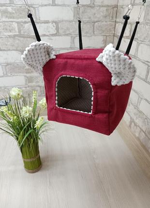 Будиночок для морських свинок, шиншил, хом'яків, пацюків, гризунів