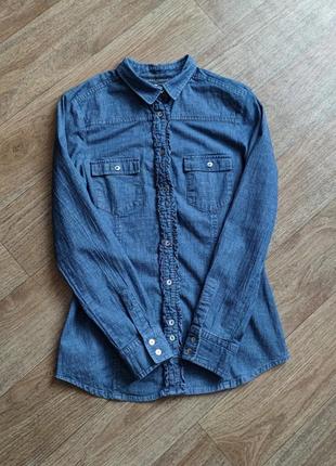 Женственная  хлопковаям рубашка-блуза от sandro ferrone