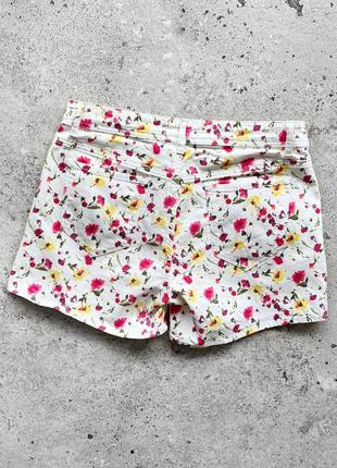 Zara women's floral denim shorts женские, джинсовые шорты2 фото