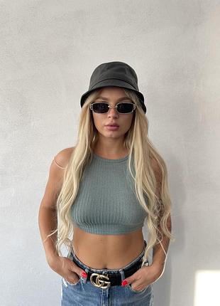 Панамка еко шкіра з флісом justini