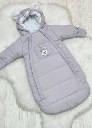 Комбінезон-конверт "смайл", плащівка, синтепон, фліс тм "angel" (комбінезони)