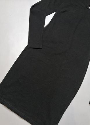 Платье женское трикотажное с асимметричным вырезом цвет черный  nly trend размер xs/s4 фото