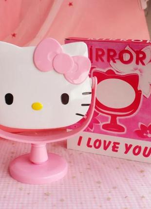 Дитяче настільне дзеркало hello kitty рожеве