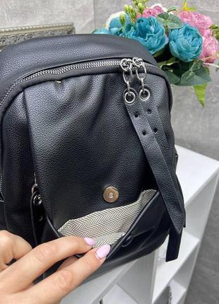 Жіночий рюкзак сумка екошкіра стильний рюкзачок сумочка8 фото