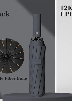 Парасолька зонт автомат антивітер 12 спиць+уф захист1 фото