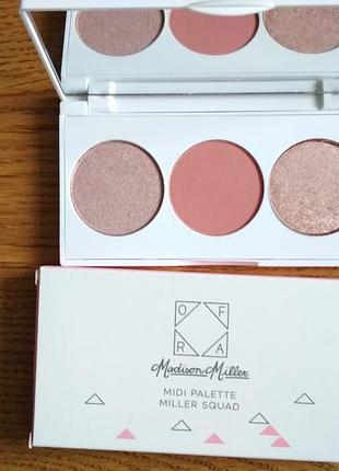 Палетка тріо лімітована рум'яна хайлайтер колаборація офра ofra madison miller