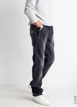 Зимние джинсы, брюки мужские на флисе коттоновые плотные warxdar, турция3 фото