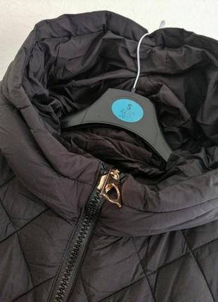 Пальто-пуховик тепле стьобана жіноче довге чорне італія розмір5 фото