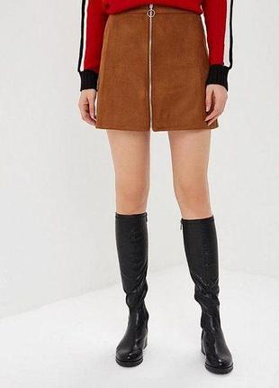 Юбка женская короткая эко замша jennyfer размер л