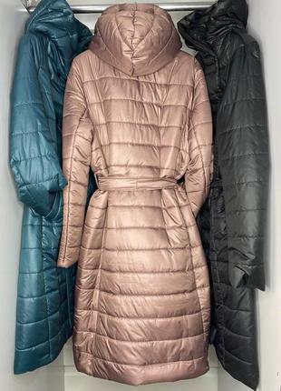Пальто женское зимнее длинное стеганое разм. s-3xl6 фото