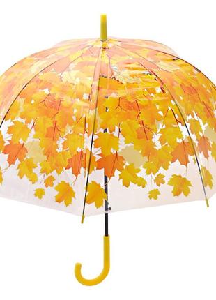Зонтик трость детский цветной листочки зеленые арт. х2112