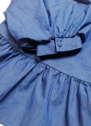 Блуза женская синяя с пышными рукавами selected femme размер м6 фото