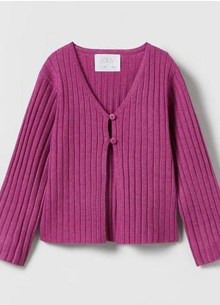 Стильний кардиган кофтинка в рубчик zara