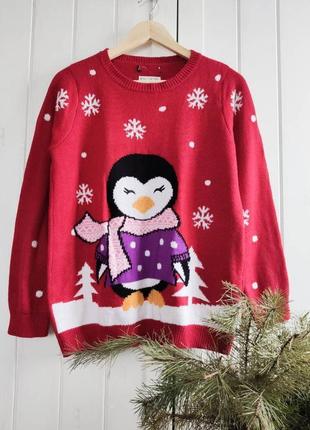 Женский новогодний свитер от f&f (71), размер l-xl