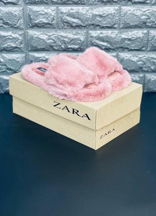 Тапочки зара zara нежные женские тапочки мягкие и удобные зара, хит продажи!6 фото