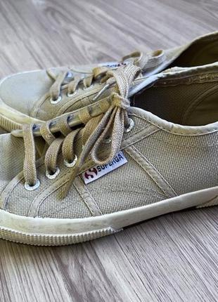 Кеды бежевые superga2 фото