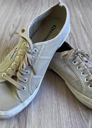 Кеды бежевые superga