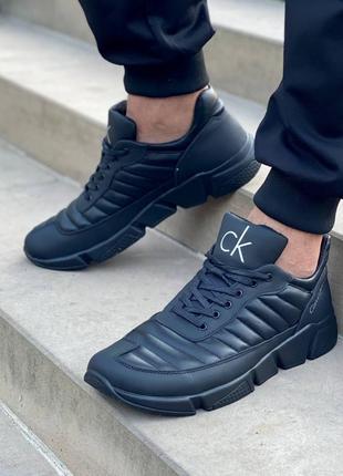 Мужские кожаные кроссовки calvin Юбка klein, молодіжні кросівки із натуральної шкіри