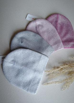Шапочка для девочки весна/осень с люрексом