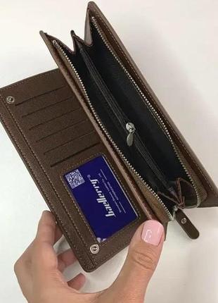 Чоловічий гаманець коричневий4 фото
