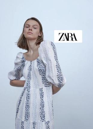 Ярусное платье миди от zara