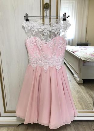 Випускна сукня вечірня сукня вечірня сукня коротка випускна сукня розшита бісером1 фото