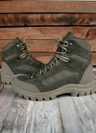 Тактичні військові черевики хакі берці берци олива осінь зима зелені7 фото