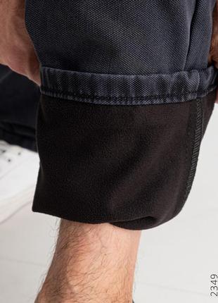 Зимові джинси, штани чоловічі на флісі котонові щільні warxdar, туреччина7 фото